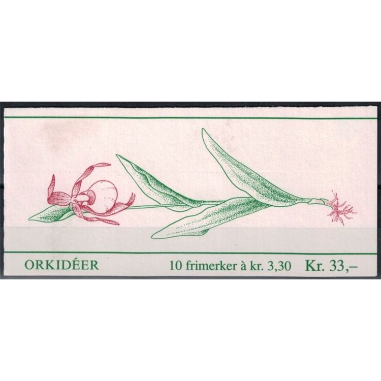 NORWAY 1992 Orchids, definitive set 1 booklet MNH**