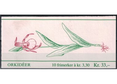 NORWAY 1992 Orchids, definitive set 1 booklet MNH**