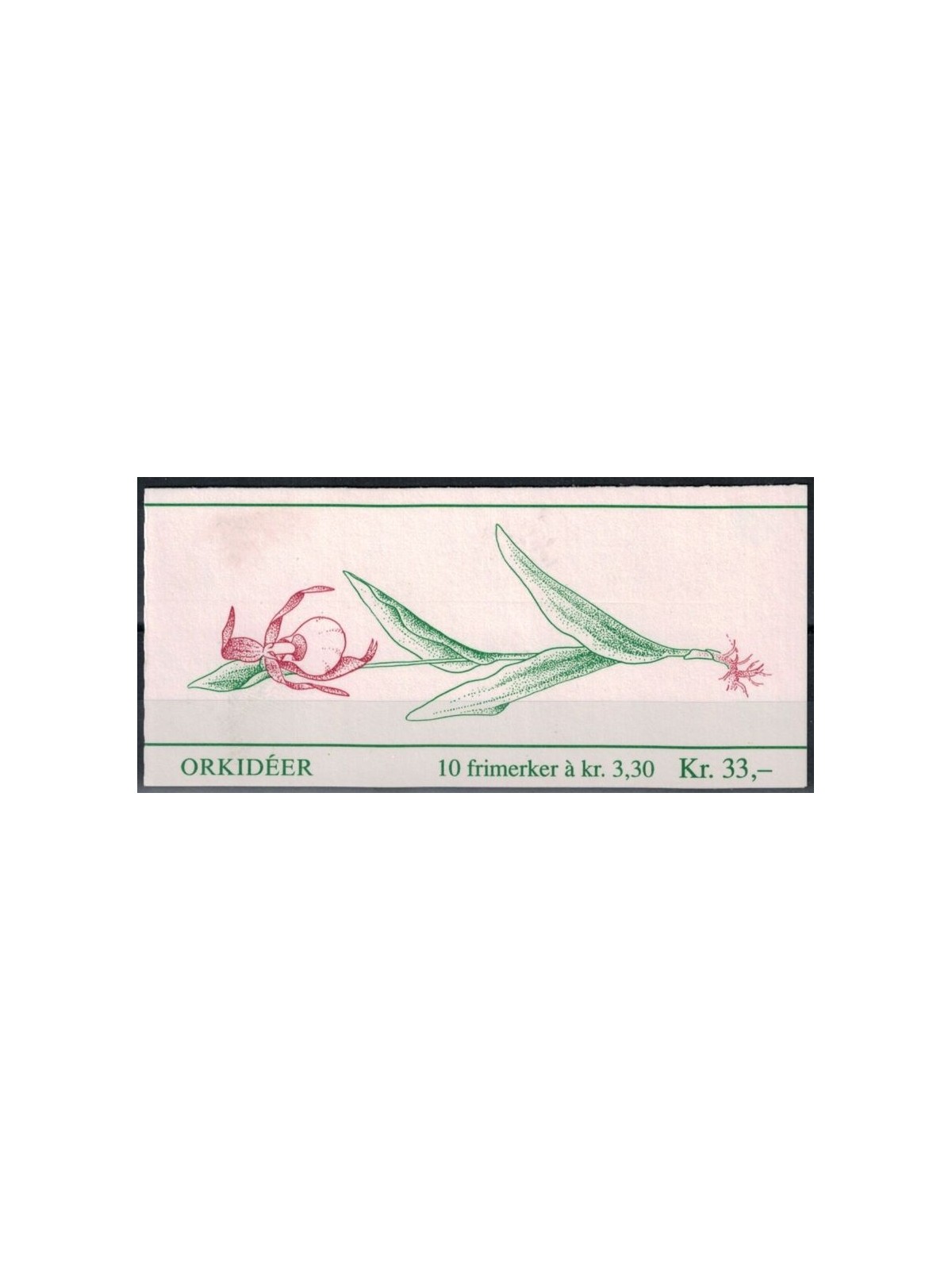 NORWAY 1992 Orchids, definitive set 1 booklet MNH**