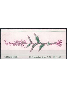 NORVEGIA 1990 Orchidee, serie ordinaria 1 LB MNH**