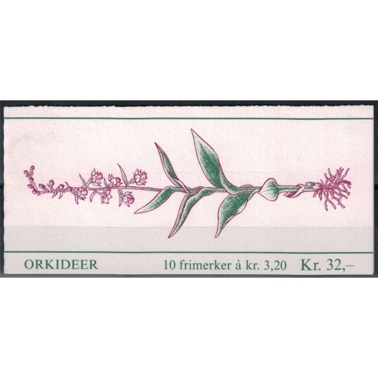 NORWAY 1990 Orchids, definitive set 1 booklet MNH**