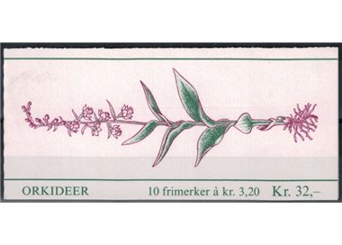 NORWAY 1990 Orchids, definitive set 1 booklet MNH**