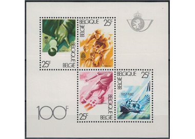 BELGIUM 1982 Pro philanthropic works, sports 1 s/s MNH**