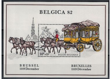 BELGIUM 1982 Belgica 82, philatelic exhibition 1 s/s MNH**