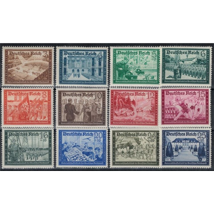GERMANY REICH 1939 Pro Federation Postmen 12v MNH**