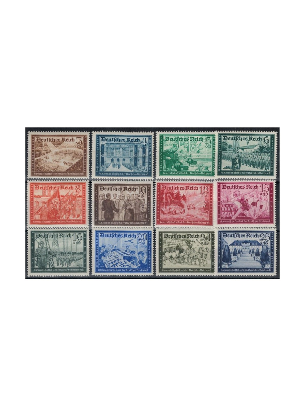 GERMANIA REICH 1939 Pro Federazione portalettere 12v MNH**