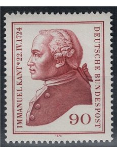 GERMANY BRD 1974 Immanuel Kant 1v MNH**