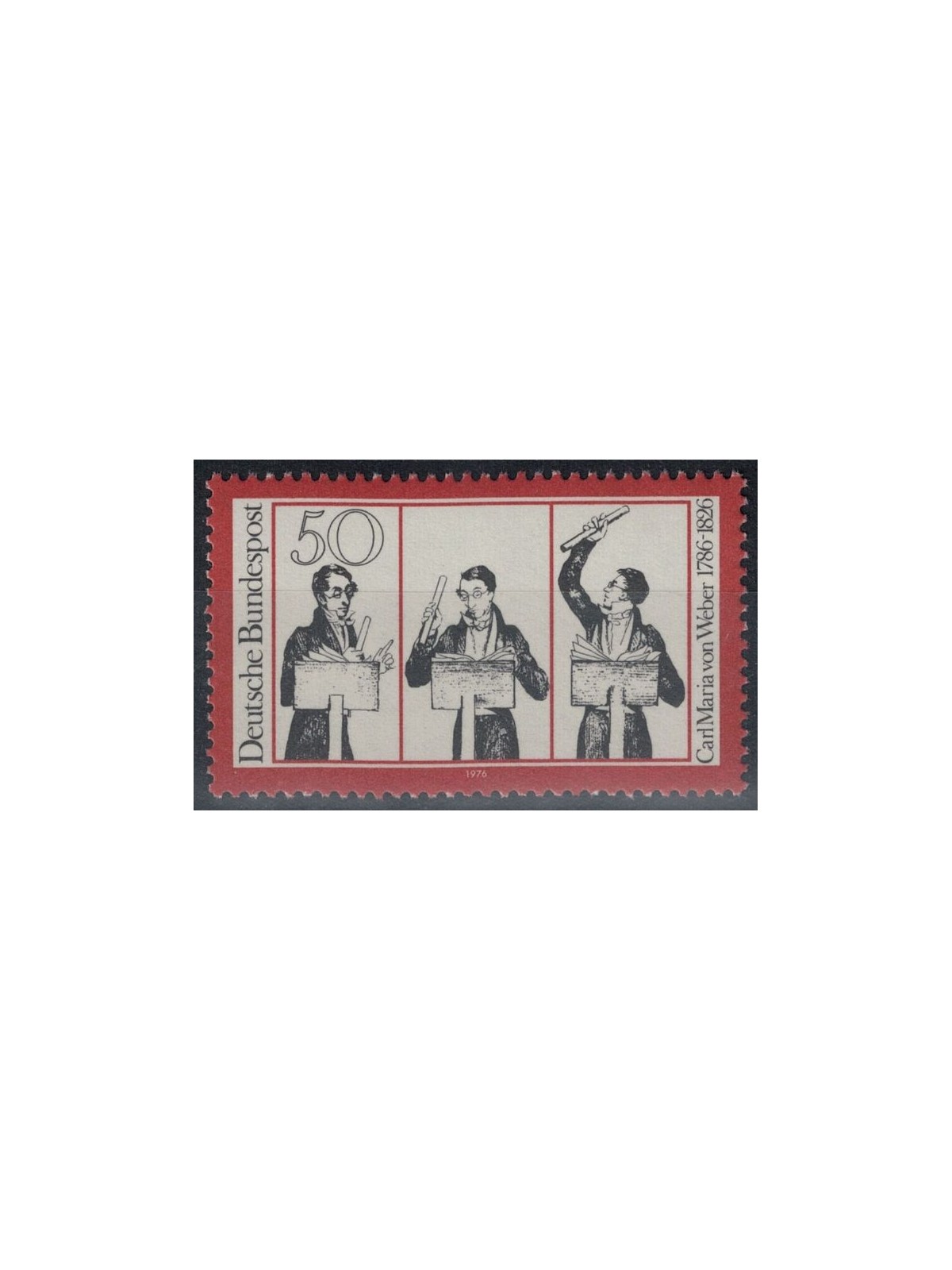 GERMANY BRD 1976 Carl Maria von Weber 1v MNH**