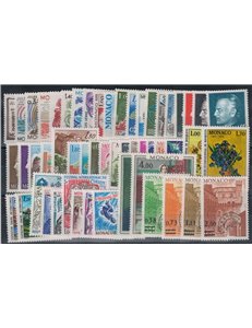 MONACO 1978 Complete Year 53v + 2 s/s MNH**