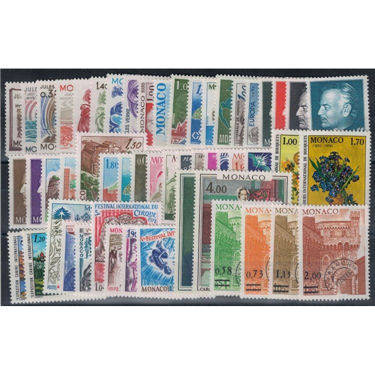 MONACO 1978 Annata completa 53v + 2 BF MNH**