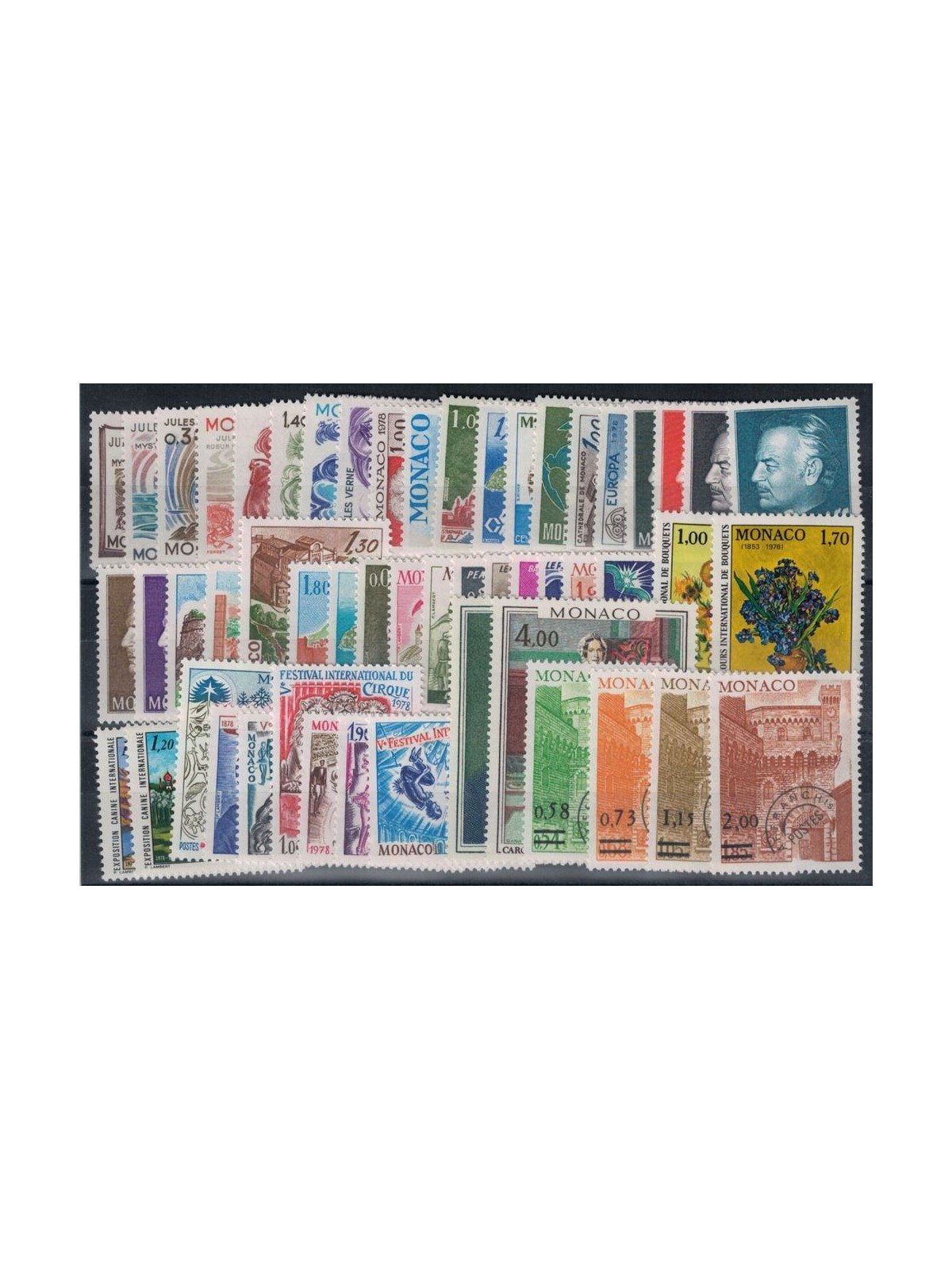 MONACO 1978 Annata completa 53v + 2 BF MNH**