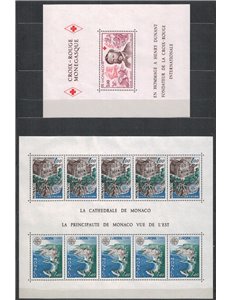 MONACO 1978 Annata completa 53v + 2 BF MNH**