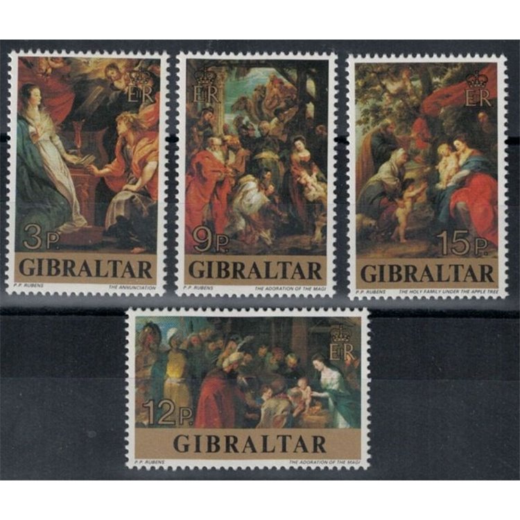 GIBILTERRA 1977 Natale 4v MNH**
