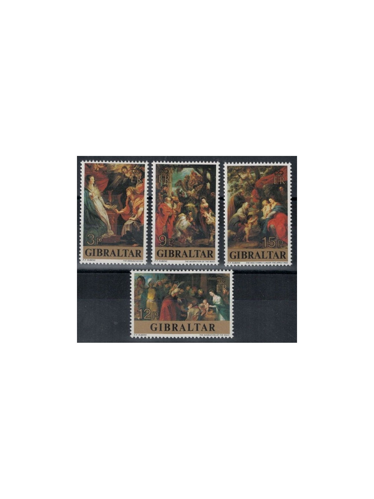 GIBILTERRA 1977 Natale 4v MNH**