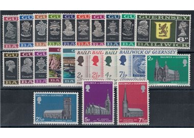 GUERNSEY 1971 Complete vintage 23v MNH**