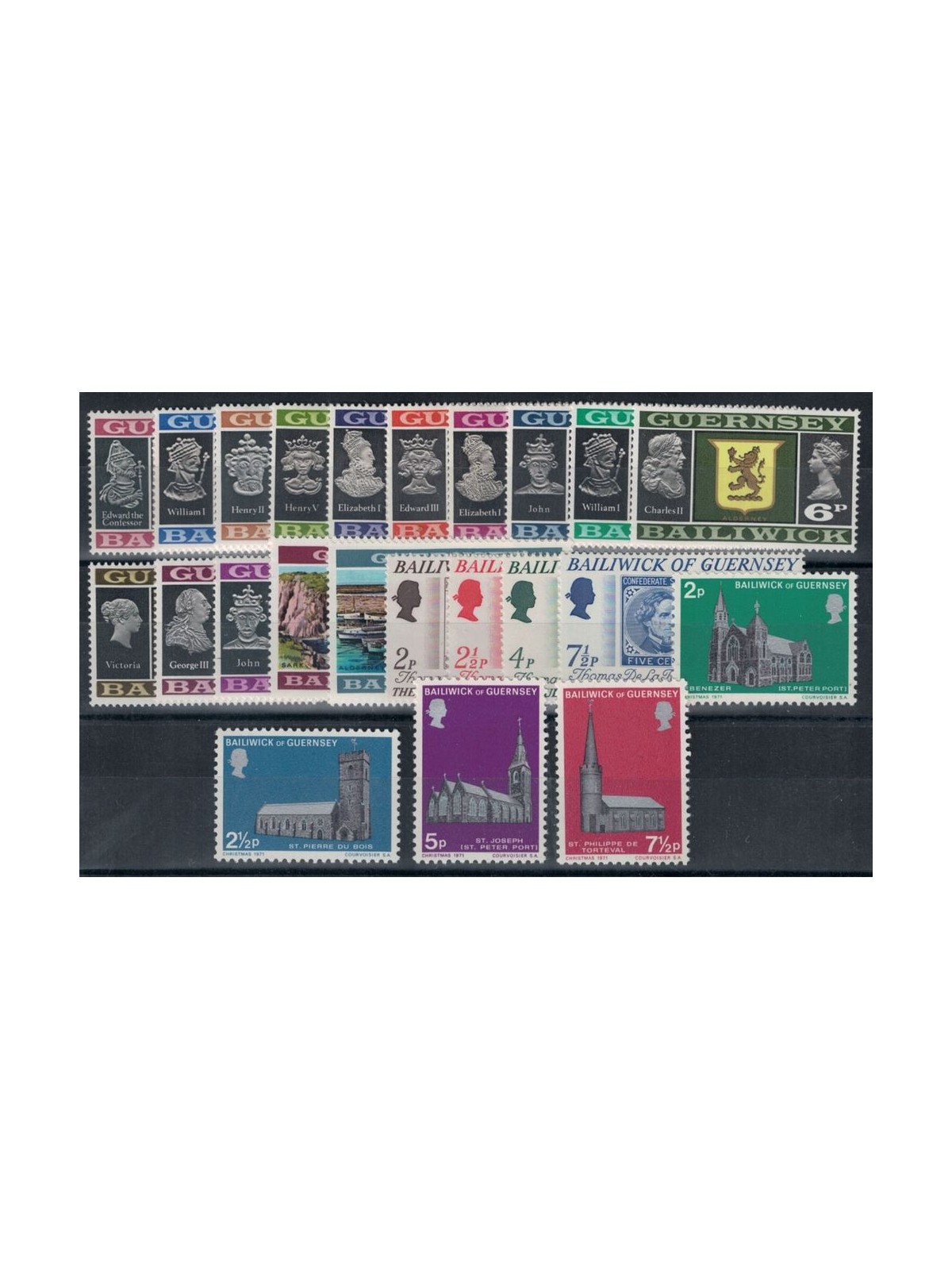 GUERNSEY 1971 Complete vintage 23v MNH**