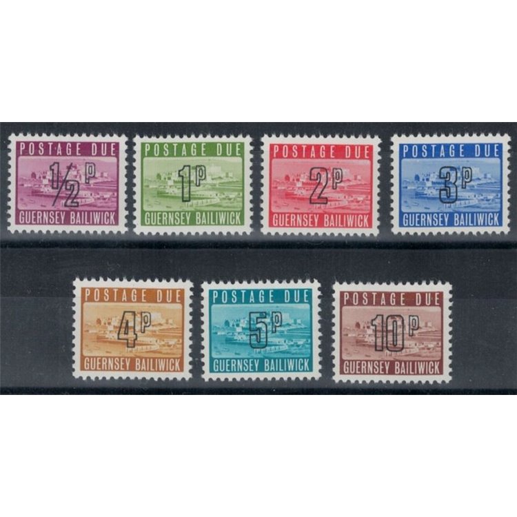 GUERNSEY 1971 Segnatasse 7v MNH**