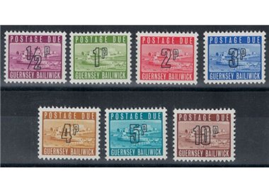 GUERNSEY 1971 Segnatasse 7v MNH**