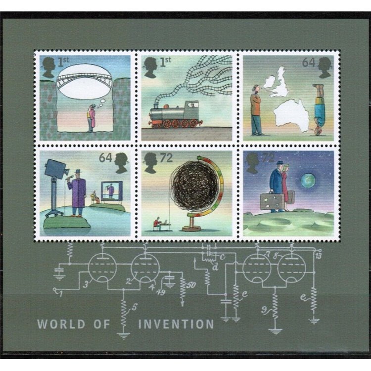 GRAN BRETAGNA 2007 Il mondo delle invenzioni 1 BF MNH**