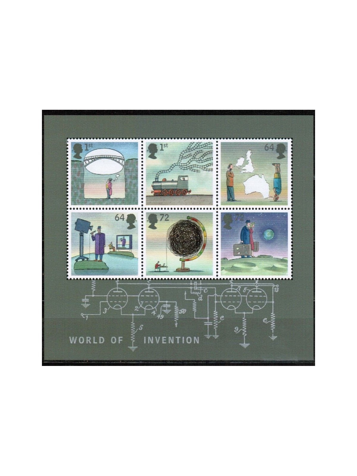 GRAN BRETAGNA 2007 Il mondo delle invenzioni 1 BF MNH**