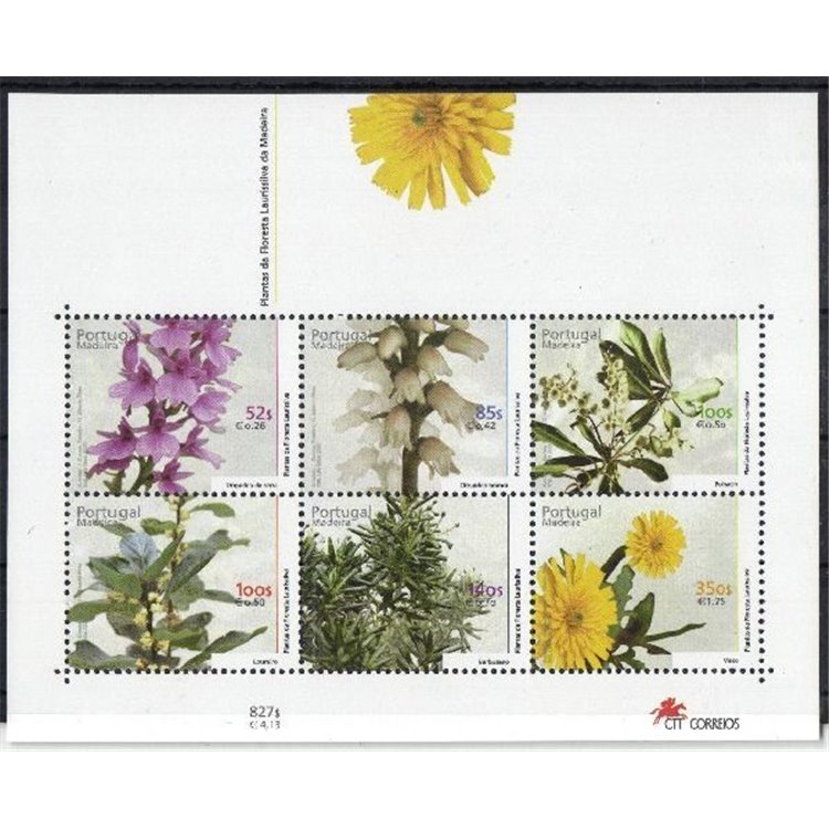 MADEIRA 2000 Flora of the Laurissilva Forest 1 s/s MNH**