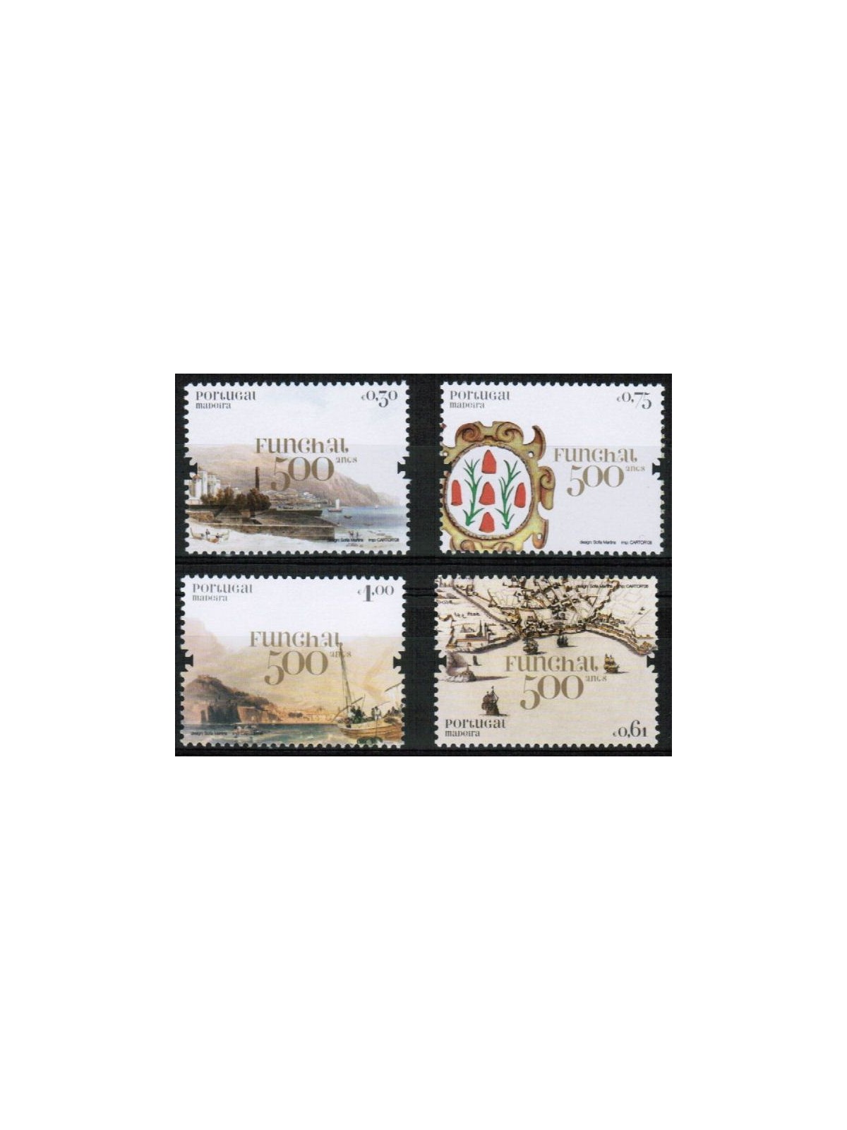 MADEIRA 2008 5th Centenary of Funchal 4v MNH**