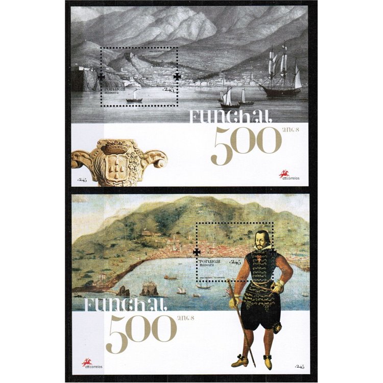 MADEIRA 2008 5th Centenary of Funchal 2 s/s MNH**