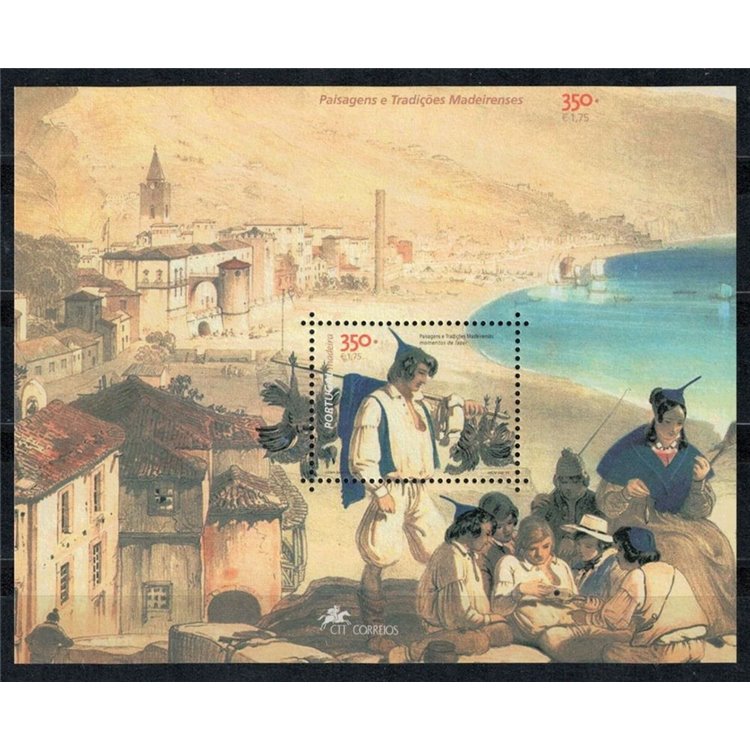 MADERA 2001 Paesaggi e tradizioni 1 BF MNH**
