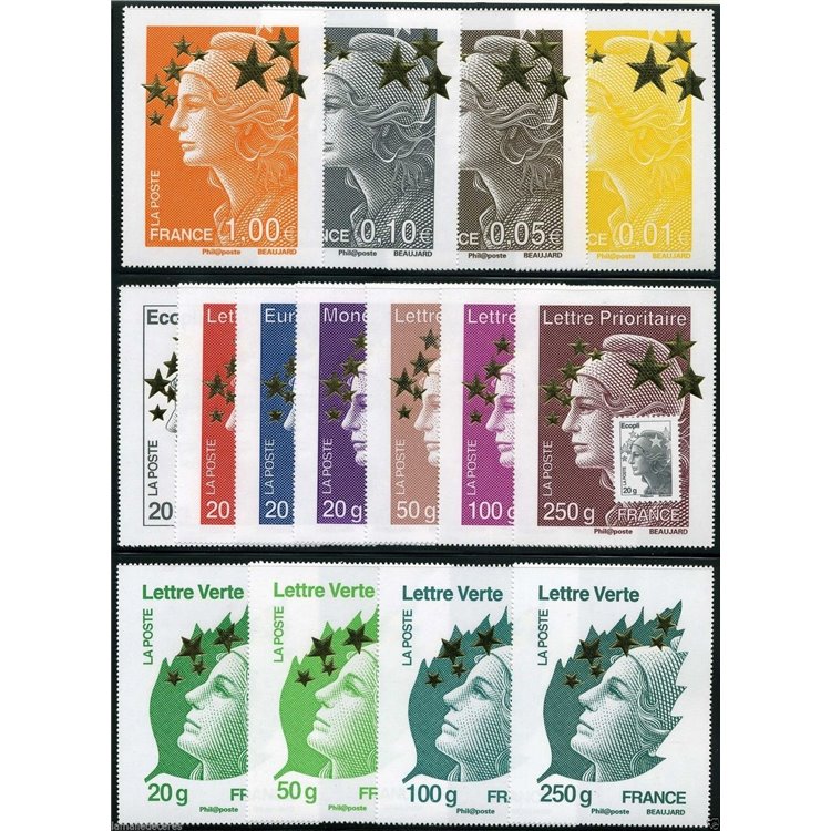 FRANCE 2012 Maxi Marianne de Beaujard ‘Etoile d'Or’ 15v MNH**