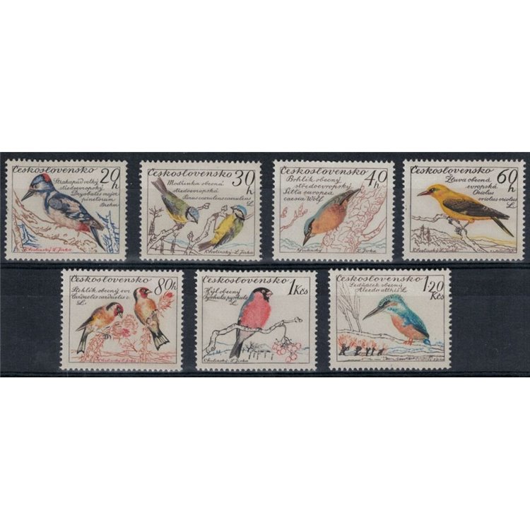 CZECHOSLOVAKIA 1959 Birds 7v MNH**