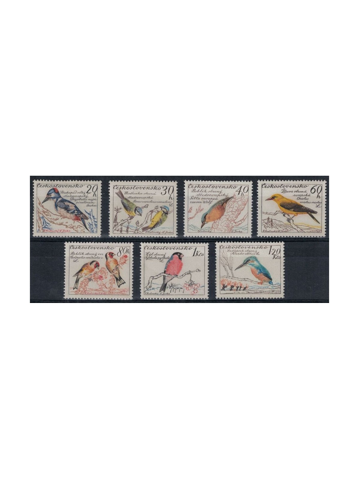 CECOSLOVACCHIA 1959 Uccelli - Birds 7v MNH**