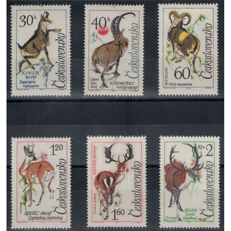 CECOSLOVACCHIA 1963 Animali 6v MNH**
