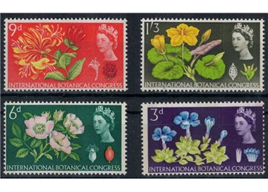 GREAT BRITAIN 1964 Botanical Congress with phosphorous bands 4v MNH**