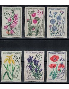 CZECHOSLOVAKIA 1964 Flowers 6v MNH**