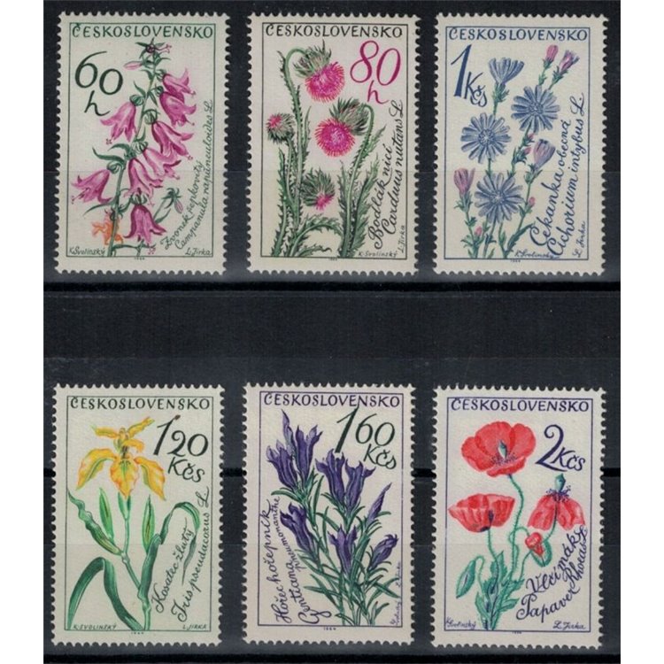 CECOSLOVACCHIA 1964 Fiori 6v MNH**