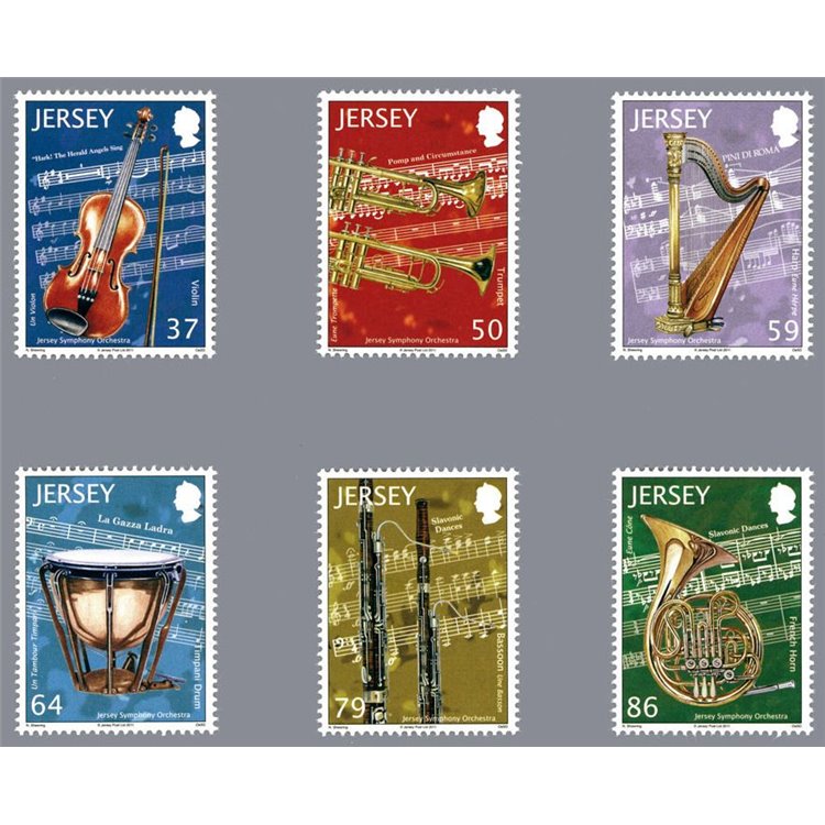 JERSEY 2011 75th Strumenti musicali - Music instruments 6v