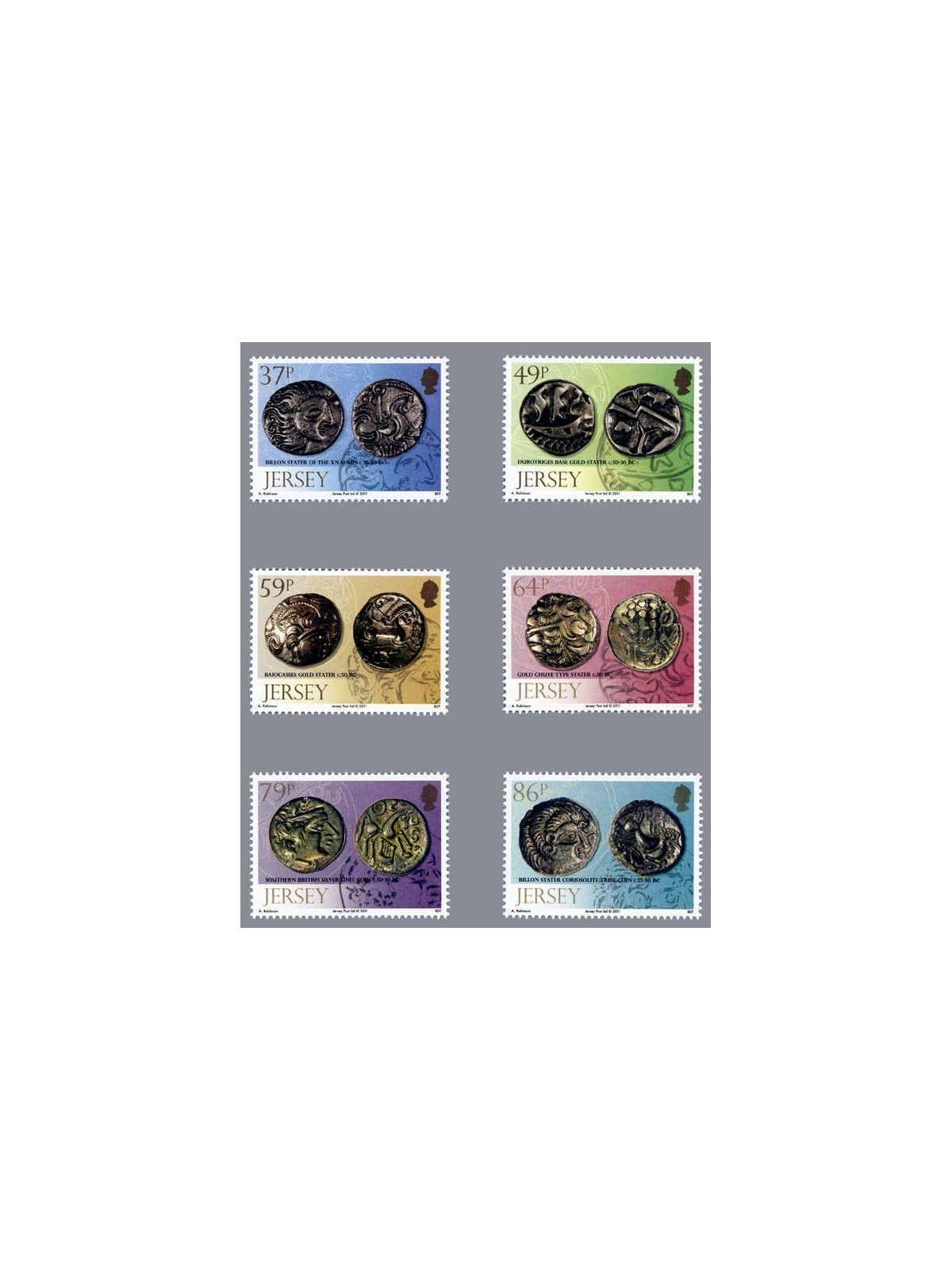 JERSEY 2011 Archaeology, coins 6v