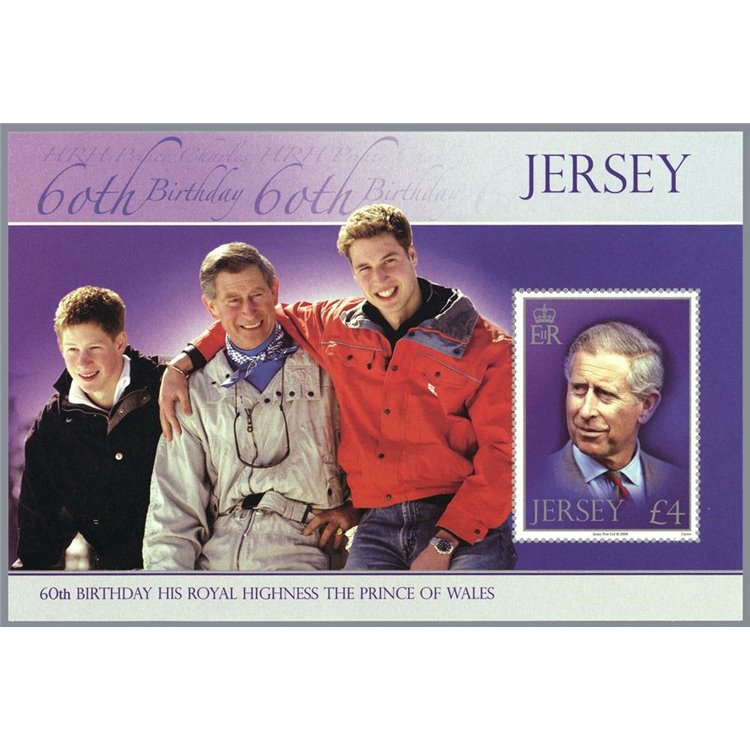 JERSEY 2008 Prince Charles' Birthday s/s MNH**