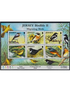 JERSEY 2008 Uccelli migratori (2ª serie) BF MNH** - BF78