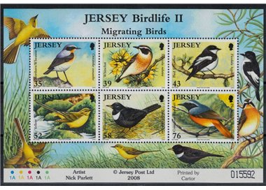 JERSEY 2008 Migratory Birds (2nd series) s/s MNH** - s/s78