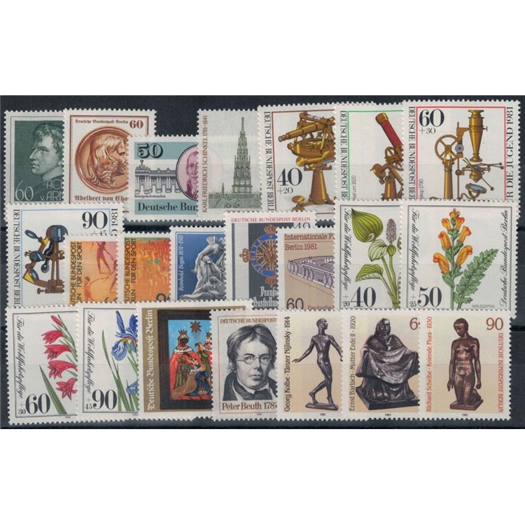 BERLIN 1981 Complete year 22v MNH**
