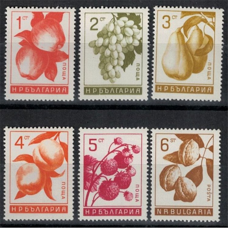 BULGARIA 1965 Frutta 6v MNH**
