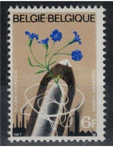 BELGIUM 1967 Flax industry 1v MNH**