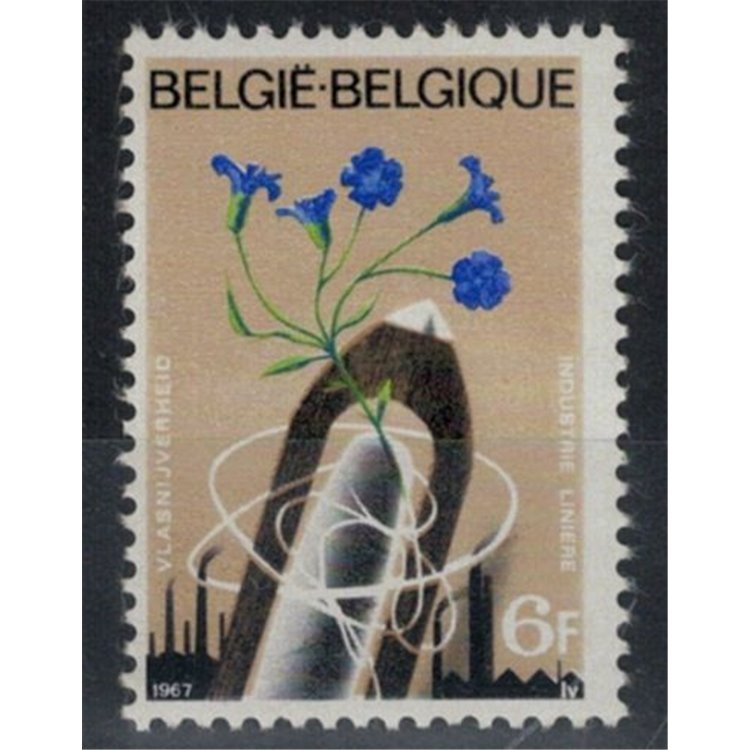 BELGIUM 1967 Flax industry 1v MNH**