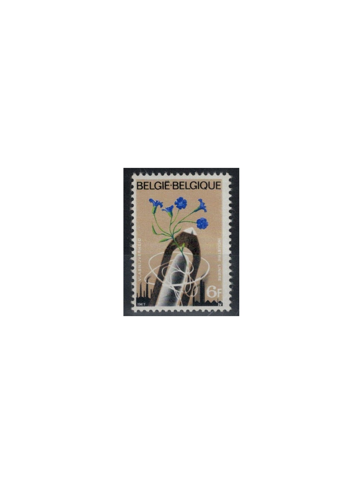 BELGIUM 1967 Flax industry 1v MNH**