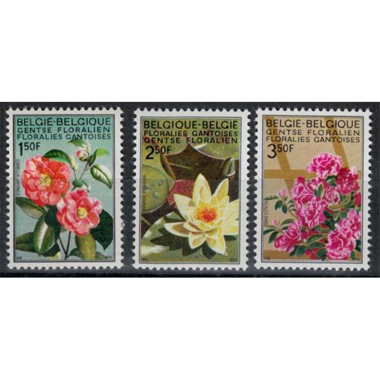 BELGIO 1970 Mostra floreale 3v MNH**