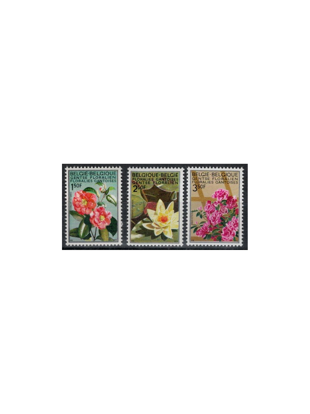 BELGIUM 1970 Floral Exhibition 3v MNH**