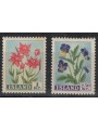 ISLANDA 1958 Serie ordinaria, fiori 2v MNH**