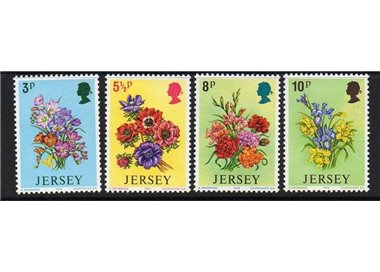 JERSEY 1974 Flowers 4v MNH**