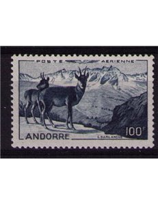 ANDORRA FRENCH 1950 Landscape, airmail 1v MNH**